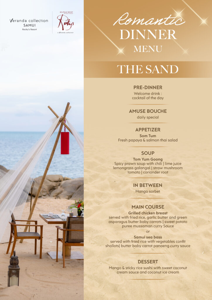 Romantic Dinner Menu_The sand