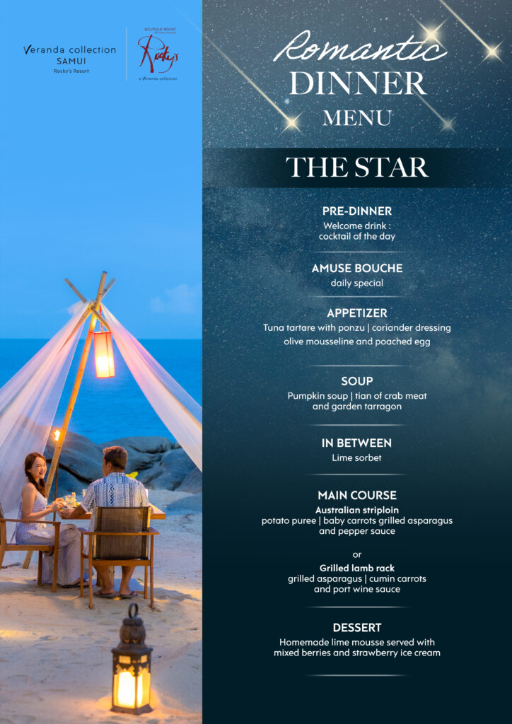 Romantic Dinner Menu_The star